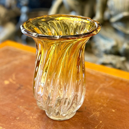 Florero cristal Yungay Obispo. Chile SXX