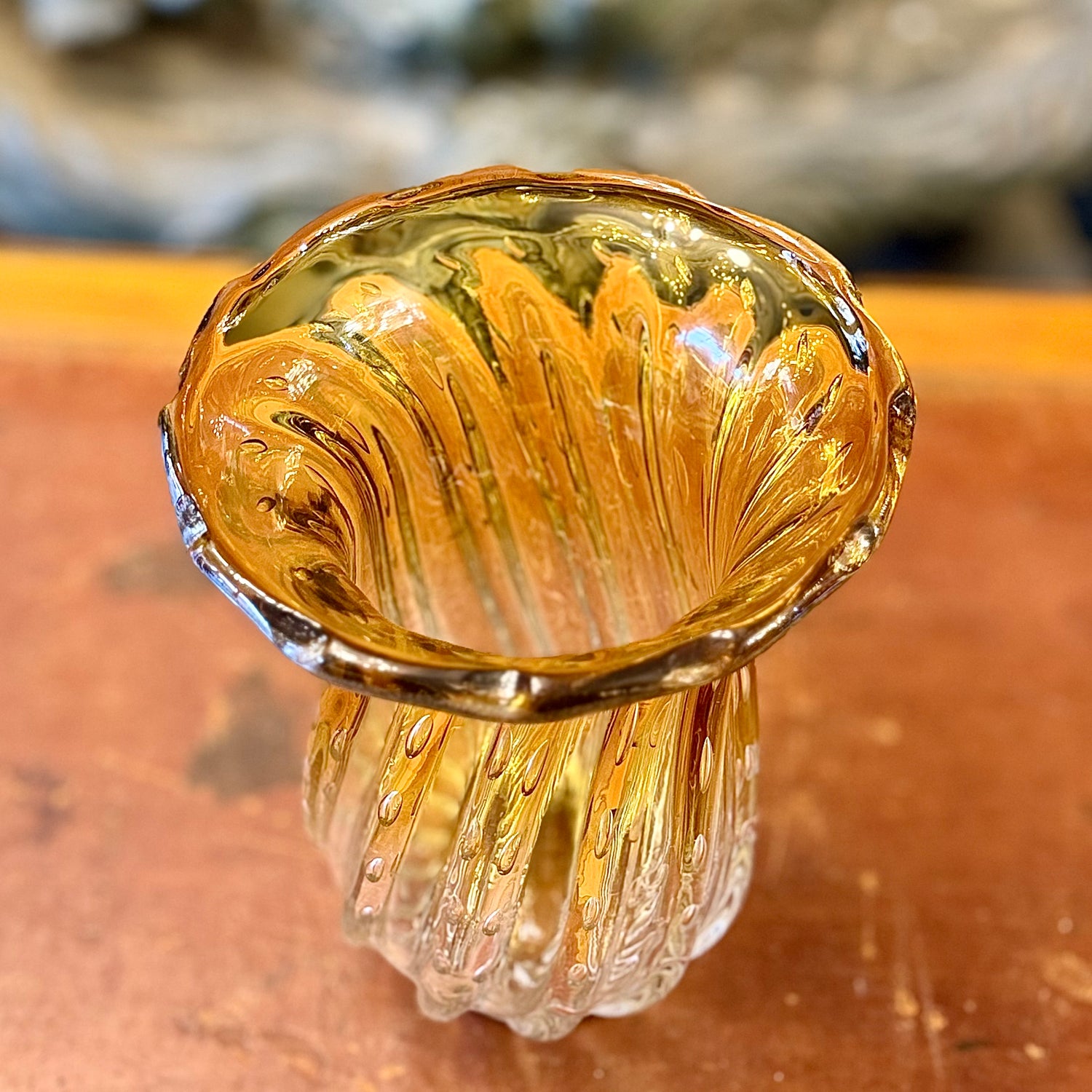 Florero cristal Yungay Obispo. Chile SXX