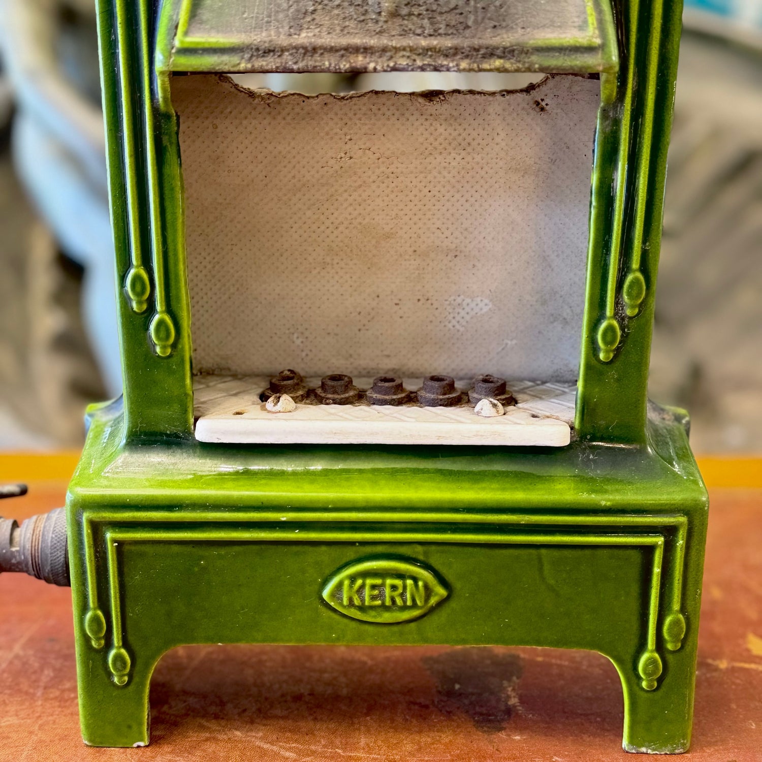 Estuga gas de fierro fundido Welsbach-Kern. Inglaerra SXIX