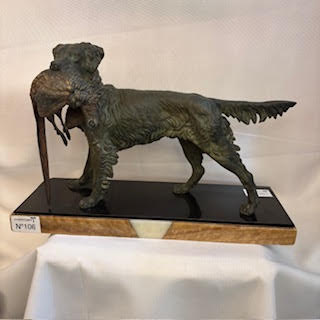 Bronce Perro firma a jules Moigniez. Francia SXIX