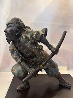 Samurái cloissone Meiji Japón S.XIX
