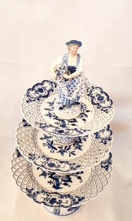 Centro Meissen modelo &quot;CEBOLLA&quot; Alemania SXIX